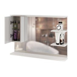 Зеркальный шкаф &amp;quot;ЭТЬЕН-100&amp;quot; левый с подсветкой (ПВХ) - 540873 