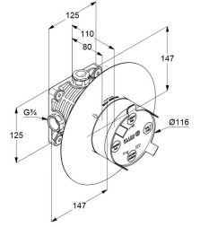 Душевая система Kludi Bozz 7 in 1 хром (386710576)