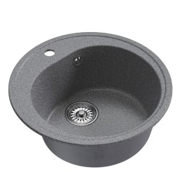 Мойкa ML-GM11 КОМФОРТ круглая, темно-серая (309), 500мм (глуб. чаши 180) - 00-00009303 
