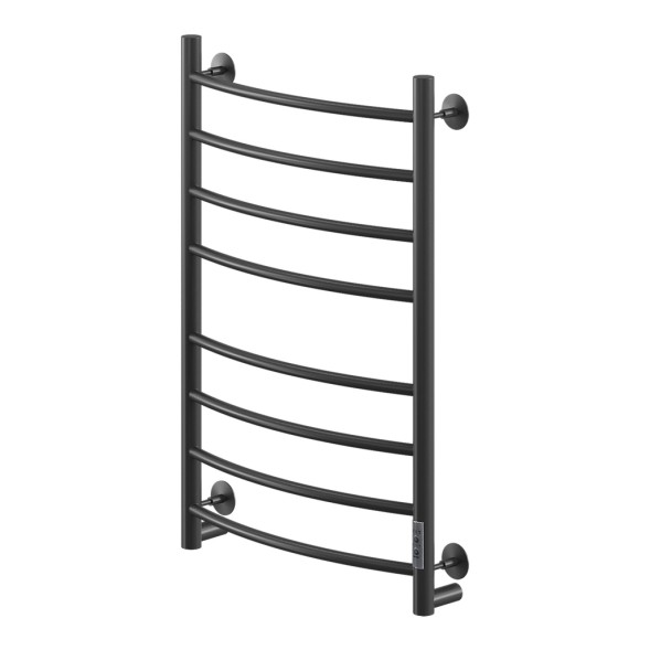 Полотенцесушитель MIXLINE CAPELLA  80х50 (таймер, 318 Вт, 8 перекладин) электрический ЧЕРНЫЙ - ML-556412 