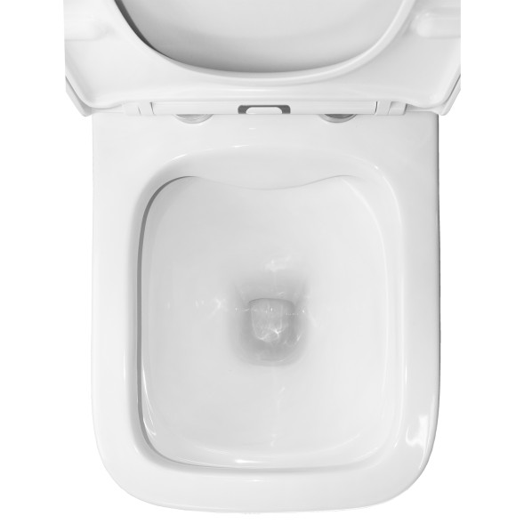 Унитаз-компакт Azario Blaise 385х615х801 напольный, безободковый с быстросъемным сиденьем микролифт (AZ-55-1)