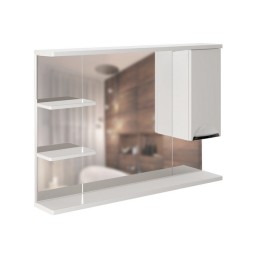 Зеркальный шкаф &amp;quot;ЭТЬЕН-100&amp;quot; правый с подсветкой (ПВХ) - 540872 