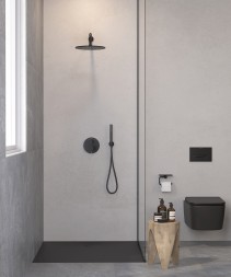 Душевая система Kludi Nova Fonte 7 in1 с термостатом, черный матовый (208313915)