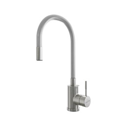 Смеситель для кухни 35k MIXLINE MLSS-0325 СЕРЫЙ гибкий силиконовый излив - MLSS-0325 Серый 