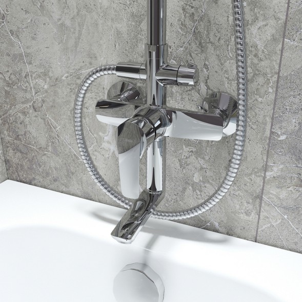 Душевая система 35к IDDIS RAYSB3Fi06 &amp;quot;Ray&amp;quot; лейка &amp;quot;Тропический душ&amp;quot;, ХРОМ - RAYSB3Fi06 