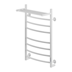 Полотенцесушитель MIXLINE CAPELLA 80х50 (таймер, 382Вт, 7 перекладин + ПОЛКА) электрический БЕЛЫЙ - ML-556413