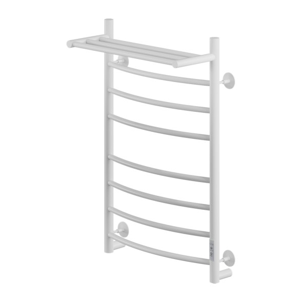 Полотенцесушитель MIXLINE CAPELLA  80х50 (таймер, 382Вт, 7 перекладин + ПОЛКА) электрический БЕЛЫЙ - ML-556413 