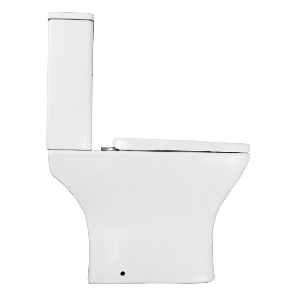 Унитаз-компакт Azario Nigel 385х616х785 напольный, безободковый, с быстросъемным сиденьем микролифт (AZ-55)