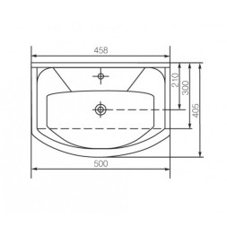 Раковина накладная "Элеганс-50" белая (Rosa) - 4620008195766