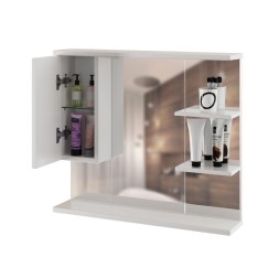 Зеркальный шкаф &amp;quot;ЭТЬЕН-80&amp;quot; левый с подсветкой (ПВХ) - 540870 