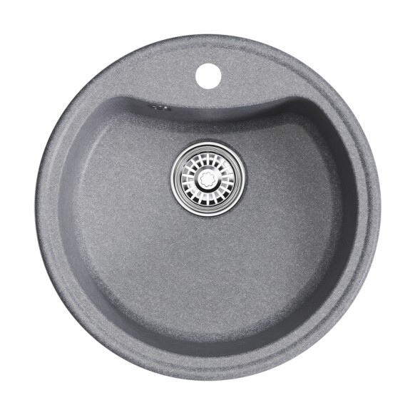 Мойкa ML-GM09 КОМФОРТ круглая, графит (342), 510 мм (глуб. чаши 190) - 00-00009284 