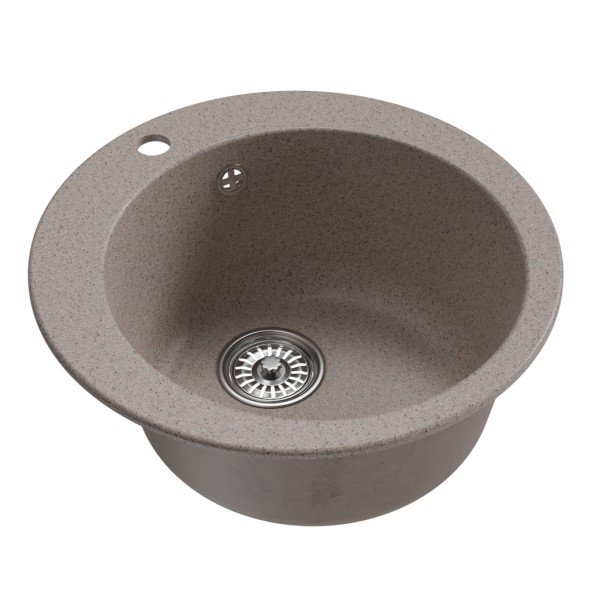 Мойкa ML-GM13 КОМФОРТ круглая, песочная (302), 495мм (глуб. чаши 200) - 00-00009324 