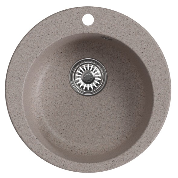 Мойкa ML-GM13 КОМФОРТ круглая, песочная (302), 495мм (глуб. чаши 200) - 00-00009324 