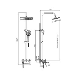 Душевая система 35к HB24505  HAIBA лейка &amp;quot;Тропический душ&amp;quot; БЕЛЫЙ/ХРОМ - HB24505 