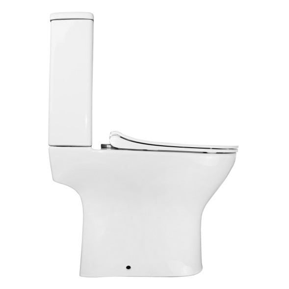 Унитаз-компакт Azario Mist 385х610х800 напольный, безободковый, с быстросъемным сиденьем микролифт (AZ-45)