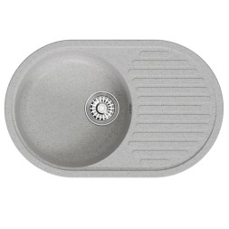 Мойка ML-GM16 КОМФОРТ овальная с крылом, серая (310), 730*460*180мм - 00-00009365 