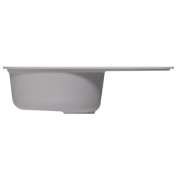 Мойка ML-GM16 КОМФОРТ овальная с крылом, серая (310), 730*460*180мм - 00-00009365 