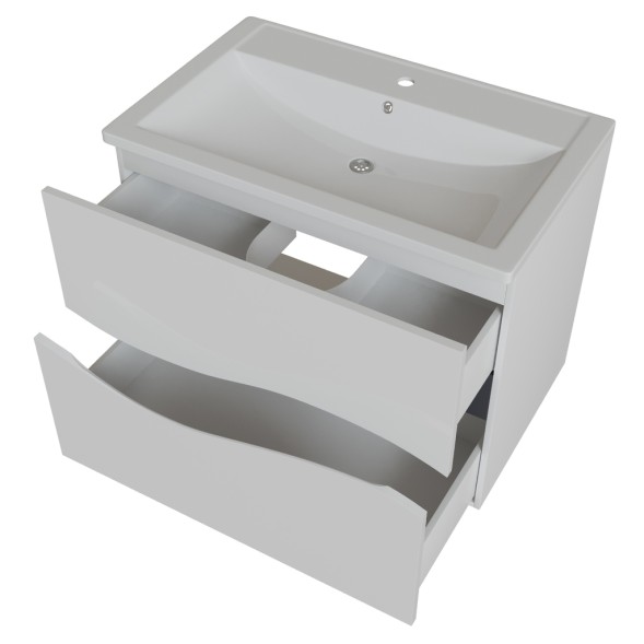 Тумба д/ванной &amp;quot;Лайф-70&amp;quot; подвесная  под раковину Марго-70 (MIXLINE) (ПВХ) - 553032 