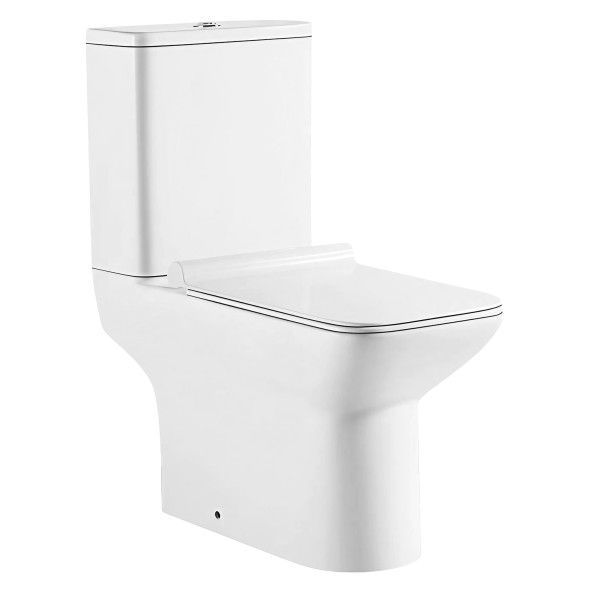 Унитаз-компакт Azario Glory 380х680х812 напольный, безободковый с быстросъемным сиденьем микролифт (AZ-49)