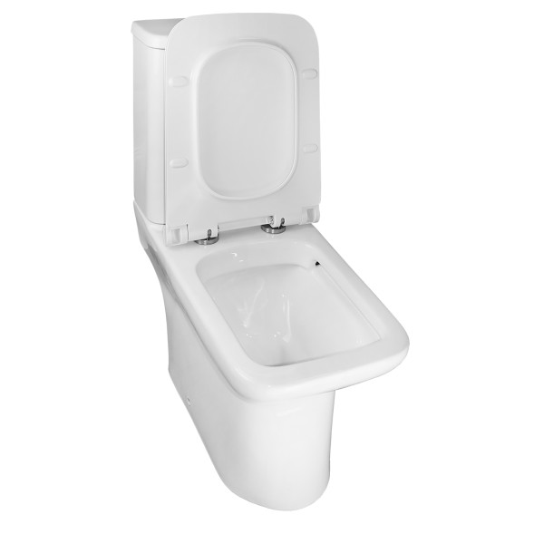 Унитаз-компакт Azario Glory 380х680х812 напольный, безободковый с быстросъемным сиденьем микролифт (AZ-49)