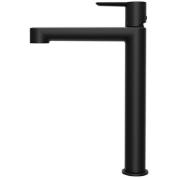 Смеситель для раковины-чаши Ravak Puri PU 015.20 высокий, керамический картридж, черный матовый (X070182)