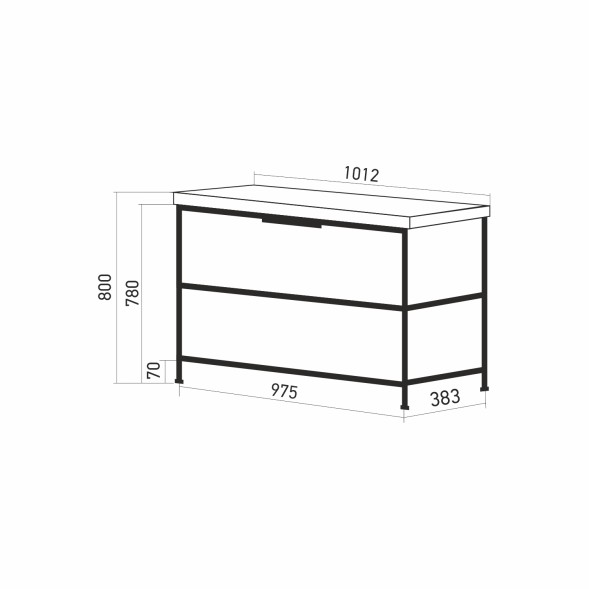 Тумба д/ванной &amp;quot;БРУКЛИН-60&amp;quot; Бетон под раковину Fest 60 (Sanita Luxe) ЛОФТ (ЛДСП) - 548233 