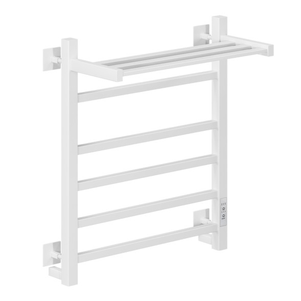 Полотенцесушитель MIXLINE FORTUNE  60х50 (таймер, 445 Вт, 5 перекладин + ПОЛКА) электрический БЕЛЫЙ - ML-556427 