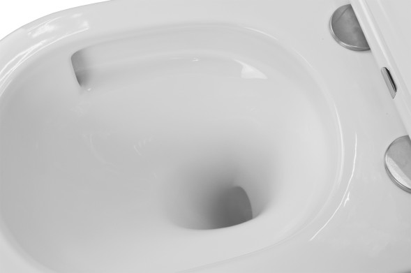 Унитаз подвесной Azario Teramo 515х355х365 безободковый, скрытое крепление, смыв &amp;quot;Торнадо&amp;quot;,  в комплекте с сидением микролифт (AZ-0053-UQ3)