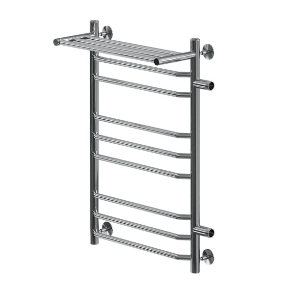 Полотенцесушитель MIXLINE MIRA  80х50х50 г2 (1&amp;#039;&amp;#039; НР, 8 перекладин + ПОЛКА, правое подкл) водяной - ML-556677 