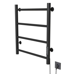 Полотенцесушитель MIXLINE VEGA 60х50 (таймер, 201 Вт, 4 перекладины) электрический ЧЕРНЫЙ - ML-556342