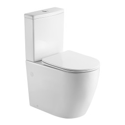 Унитаз напольный Azario LUMA TORNADO FLUSHING безободковый в комплекте с бачком и сиденьем микролифт, дюропласт. 595*360*820 мм (AZ-1253ST)