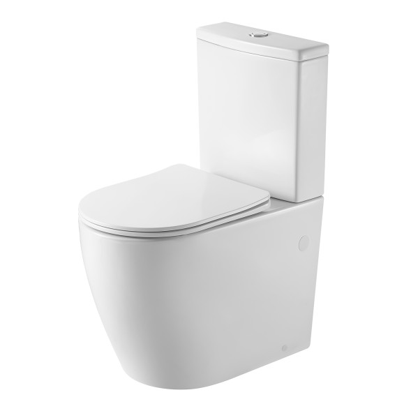 Унитаз напольный Azario LUMA TORNADO FLUSHING безободковый в комплекте с бачком и сиденьем микролифт, дюропласт. 595*360*820 мм (AZ-1253ST)