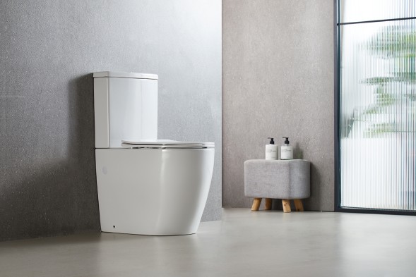 Унитаз напольный Azario LUMA TORNADO FLUSHING безободковый в комплекте с бачком и сиденьем микролифт, дюропласт. 595*360*820 мм (AZ-1253ST)