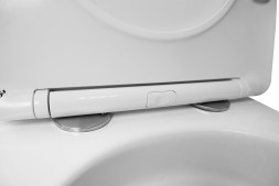 Унитаз подвесной Azario Trevi 495х360х390 безободковый, слив "ТОРНАДО", в комплекте с сидением микролифт, белый (AZ-0093UQ3)