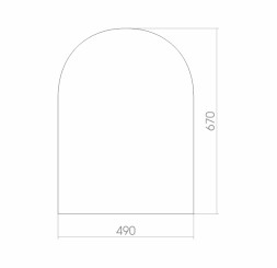Зеркало MIXLINE "Аркада" 490*670 (ШВ) б/полки с фацетом - 00000007