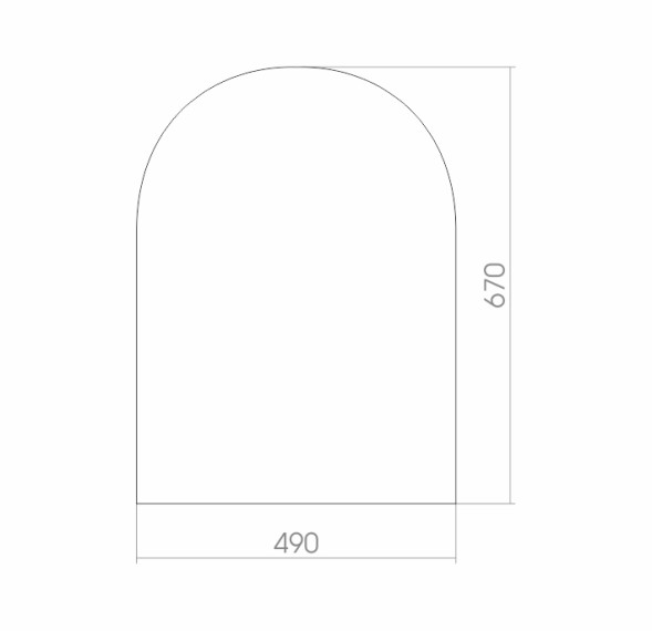 Зеркало MIXLINE &amp;quot;Аркада&amp;quot; 490*670 (ШВ) б/полки с фацетом - 00000007 