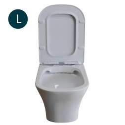 Унитаз подвесной безободковый WAVE CITY сид. дюропласт, м/л, быстр, БЕЛЫЙ глянец (L) - 550502 