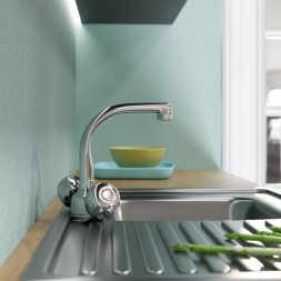 Смеситель для кухни 1/2 кер. MIXLINE ML02-031 высокий излив п/гайку (без подводки) - ML02-031 