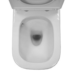 Унитаз напольный Azario Milagro безободковый система смыва Tornado, сиденье микролифт 640х370х405 (AZ-8502)