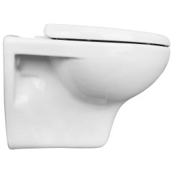 Унитаз подвесной Azario STELLA 370х400х550 ободковый, с быстросъемным сидением микролифт, белый (AZ-VT005+AZ-VT005sc)