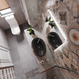 Зеркало MIXLINE "Алон радиус" - ЭКОНОМ 500*700 (ШВ) светодиодная подсветка, сенсорный выключатель - MLZ.Al.5-7.1.2