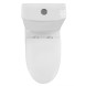 Унитаз-моноблок Azario ANSA 385х695x775 безободковый, в комплекте с сиденьем дюропласт микролифт, белый (AZ-2301)