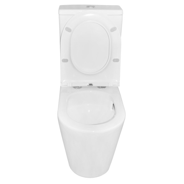 Унитаз-компакт Azario Vetro 380х605х825 напольный, безободковый, слив &amp;quot;ТОРНАДО&amp;quot;, в комплекте с бачком и быстросъемным сиденьем микролифт (AZ-2149- UQ)