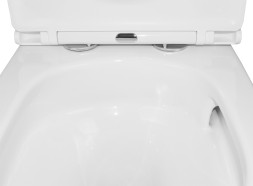 Унитаз-компакт Azario Vetro 380х605х825 напольный, безободковый, слив "ТОРНАДО", в комплекте с бачком и быстросъемным сиденьем микролифт (AZ-2149- UQ)