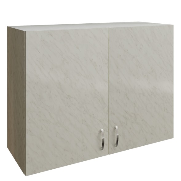 шкаф навесной кухонный 80 белый мрамор - 508998 