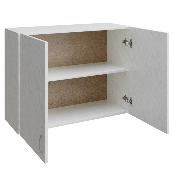 шкаф навесной кухонный 80 белый мрамор - 508998 