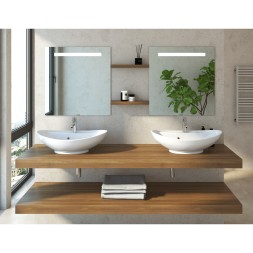 Раковина накладная на столешницу "Гамма-60*39" ш*г овал, с отв. под смеситель (Kirovit) -