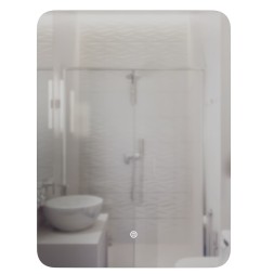Зеркало MIXLINE "Алон радиус" - ЭКОНОМ 600*800 (ШВ) светодиодная подсветка, сенсорный выключатель - MLZ.Al.6-8.1.2