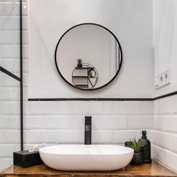 Зеркало MIXLINE &amp;quot;Ренуар&amp;quot; D400 без подсветки, черное обрамление - MLZ.RenBlack.4 