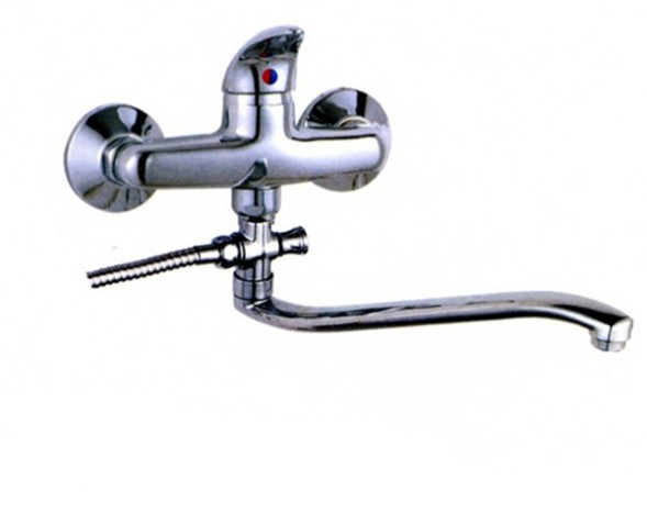 Смеситель для ванны и раковины 35к L2138-В Ledeme б/отв S-нос, силумин - L2138-B 